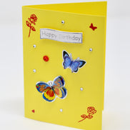 Happy Birthday Card Yellow