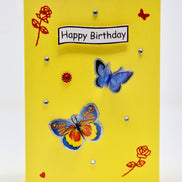 Happy Birthday Card Yellow