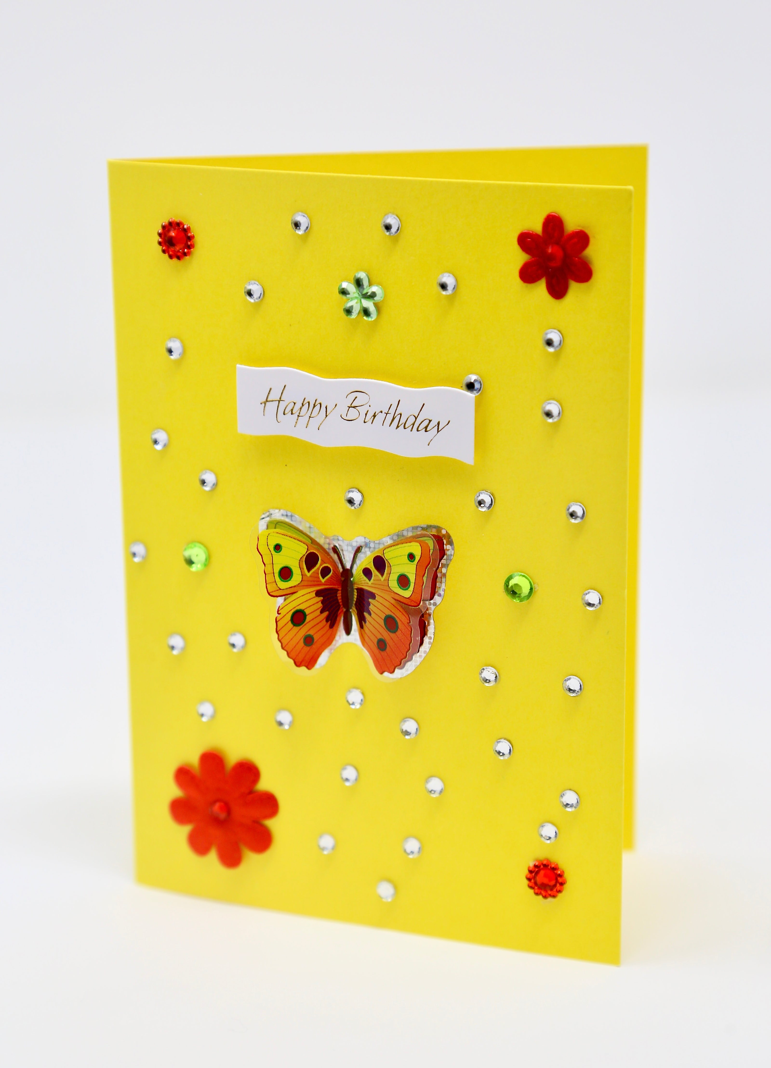 Happy Birthday Card Fully Embellished
