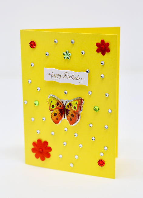 Happy Birthday Card Fully Embellished