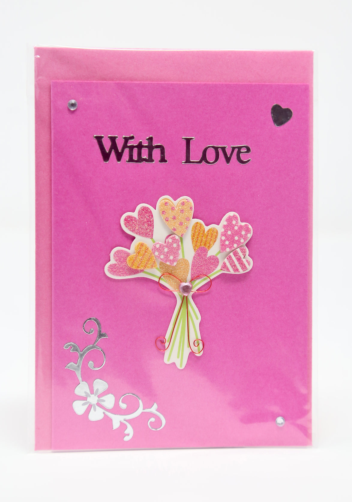 With Love - Swarovski Crystal Card