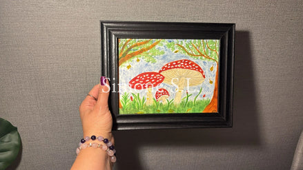 A little happy mushroom family
